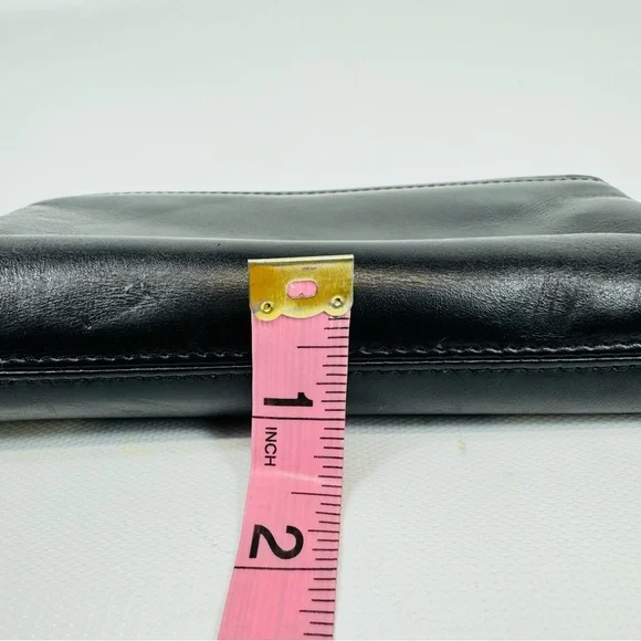 Lauren Ralph Lauren small soft black leather zip cosmetics pouch NWT - vintage - Picture 9 of 11